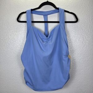Blogilates Sweetheart Tank Top T Back Active Cool Blue Size 2X
